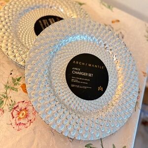 ARCH / MANTLE Decorative Charger Plates – Set of 8 (Two 4-Piece Sets)